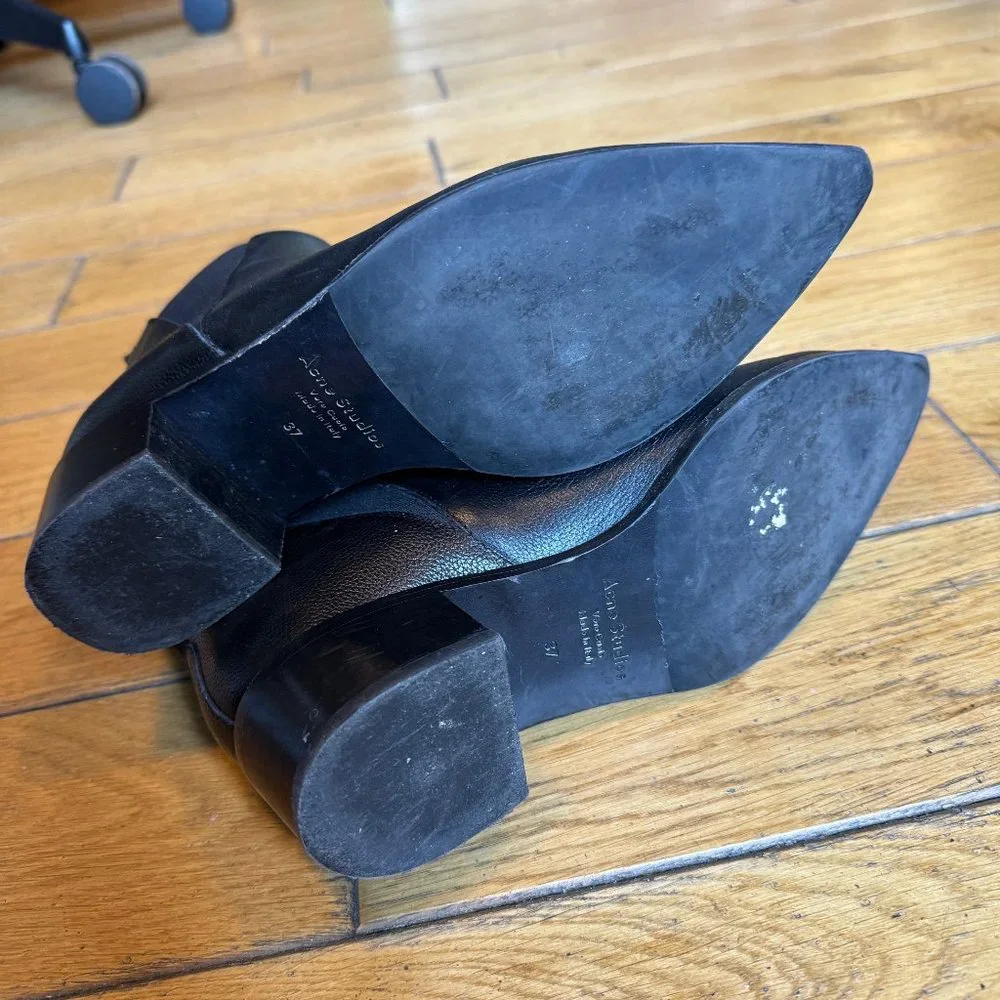 Acne Studio Black Jensen Boots - Picture 6 of 8